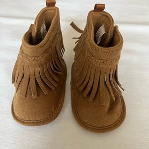 Tan Baby Moccasins 6-9 Months